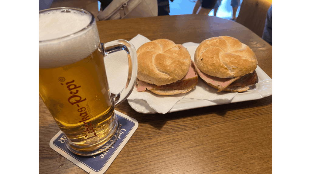 レバーケーゼ＋ビール