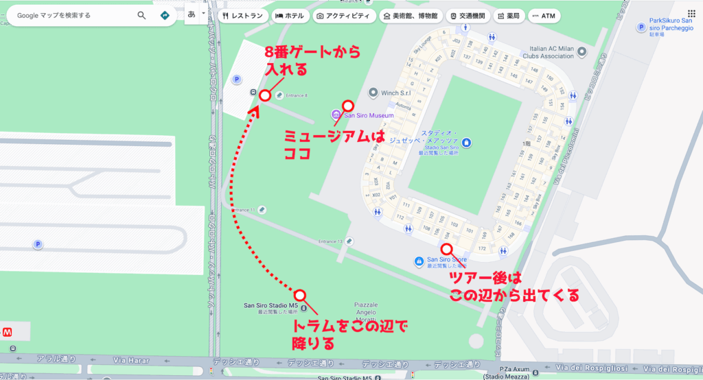 サンシーロ入り方